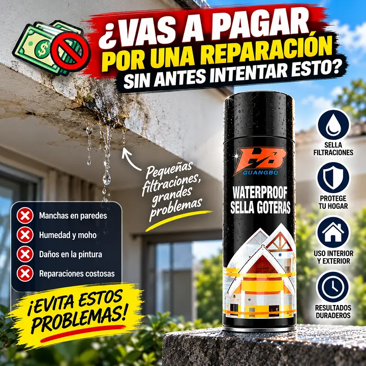 Spray sellador para grietas y filtraciones