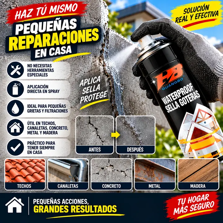 Aplicación del spray sellador